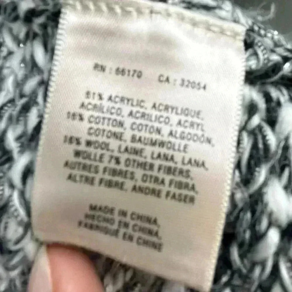 Anthropologie Moth Women's XS Gray Chunky Knit Open Front Cardigan - Picture 3 of 8